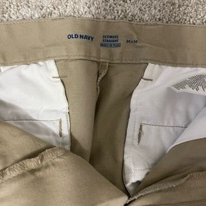 Old Navy Ultimate Straight Khaki pants. 34x30. Like new worn once.